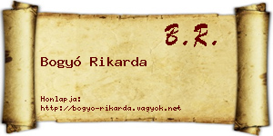 Bogyó Rikarda névjegykártya